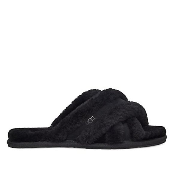 Brand New -  UGG Women's Scuffita Slipper - Black - 6 - Picture 1 of 7
